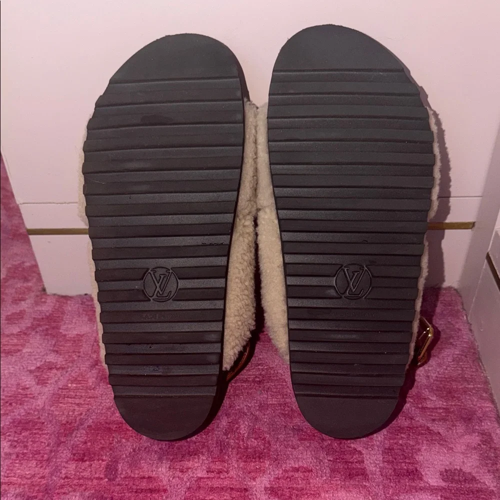 Louis Vuitton Paseo Shearling Sandals - Picture 6 of 6